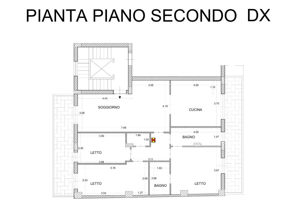 PLANIMETRIA PIANO SECONDO DX 1