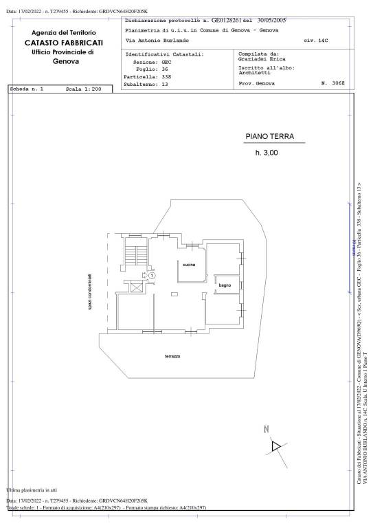 2022.02.17 - Planimetria catastale fabbricato  Via