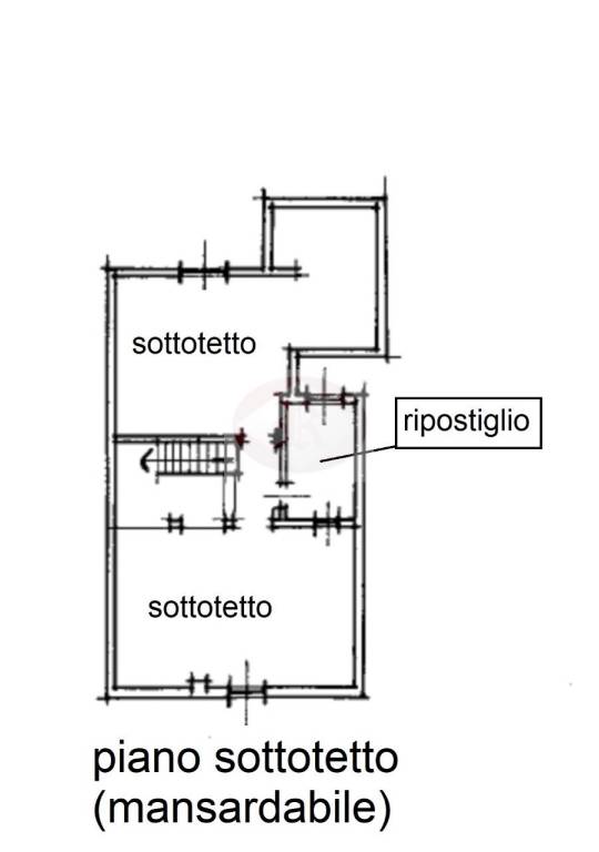 planimetria piano sottotetto