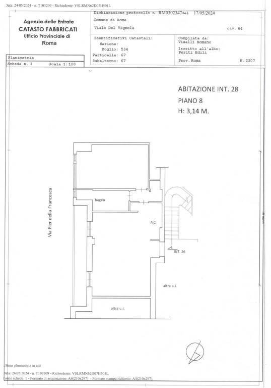 planimetria vignola 64 pubblicità 1