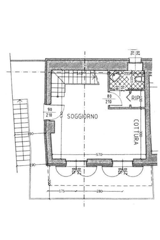 Plan CA.1718 piano 1°