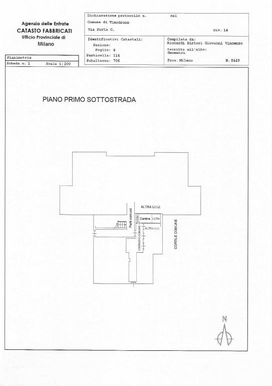 Planimetria cantina Mauro