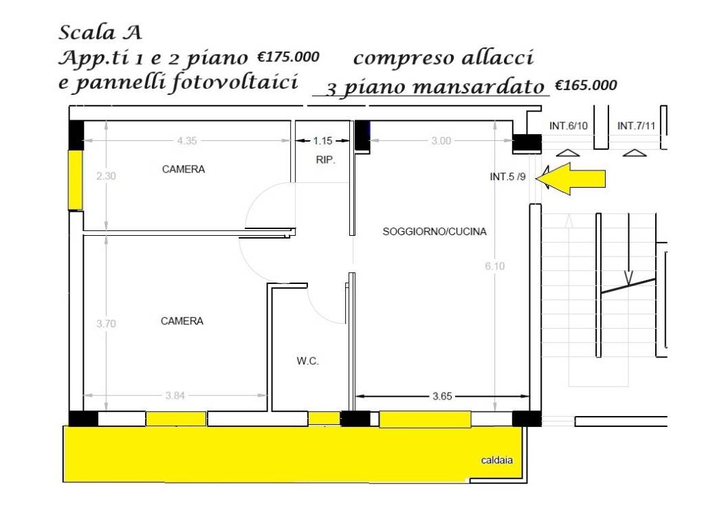 Scala A 1 e 2 P SX 175.000 3P mans 165.000