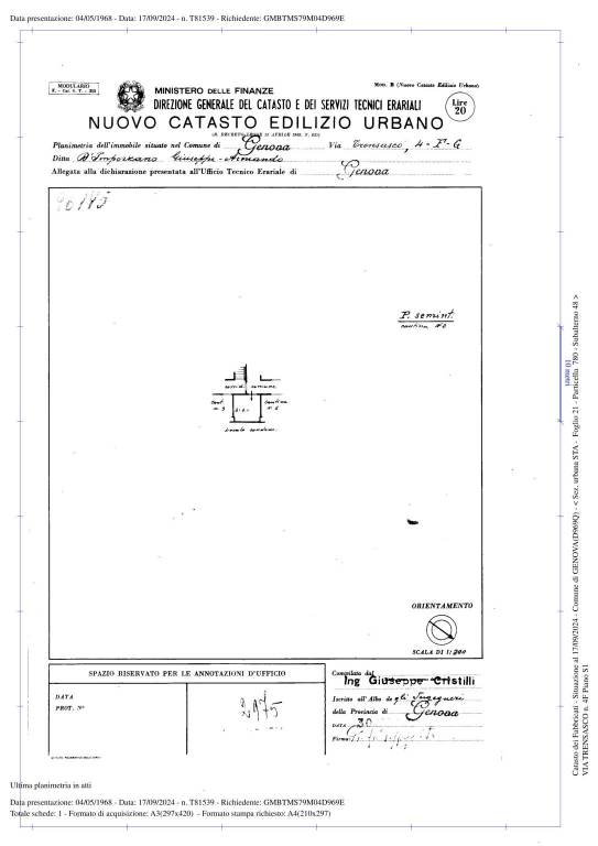 Planimetria Via Trensasco 4F (S1) 1