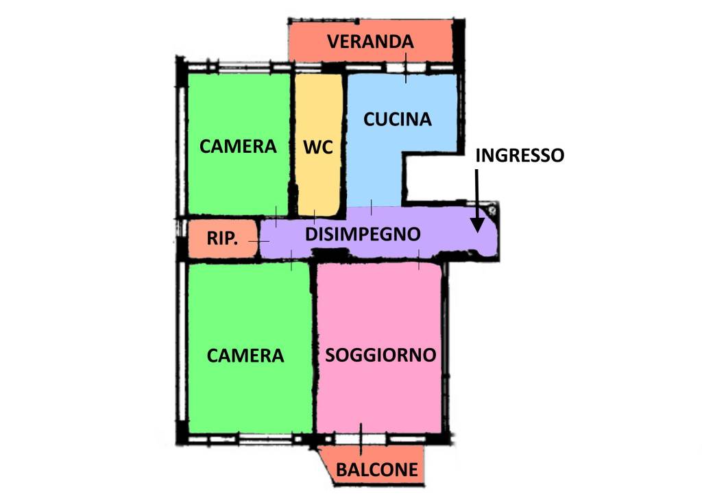 Pln via Montegrappa colorata