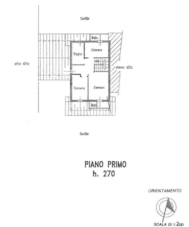 Planimetria piano primo