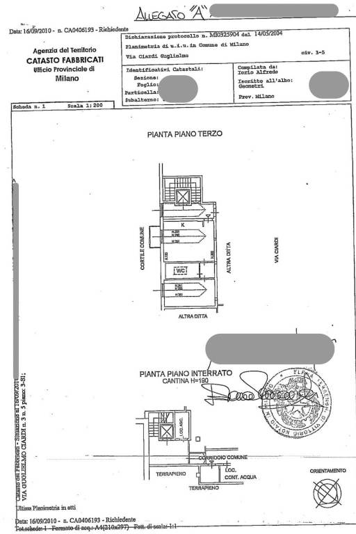 Planimetria appartamento - cantina 1