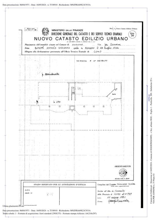 scheda catastale box 1