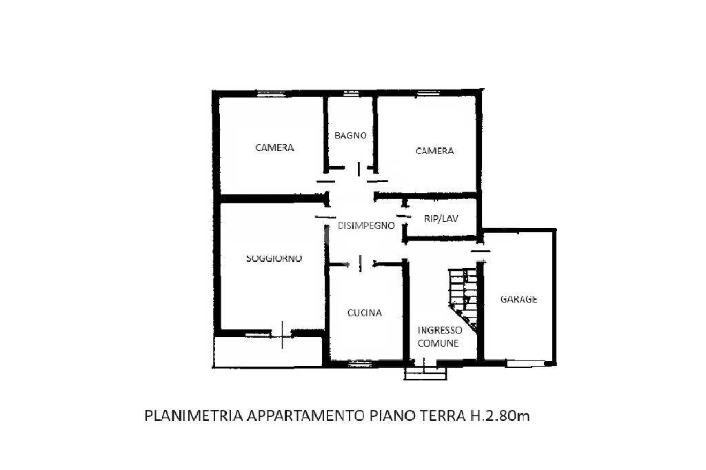 PLANIMETRIA APPARTAMENTO PIANO TERRRA