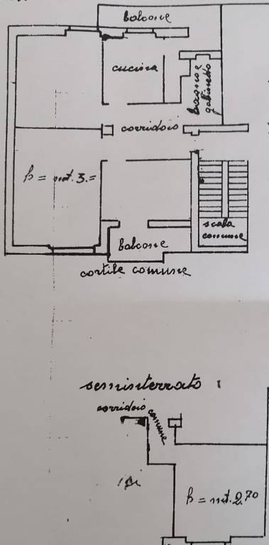 scheda appartamento e cantina ampia