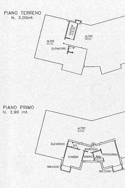 PLANIMETRIA APPARTAMENTO + CANTINA