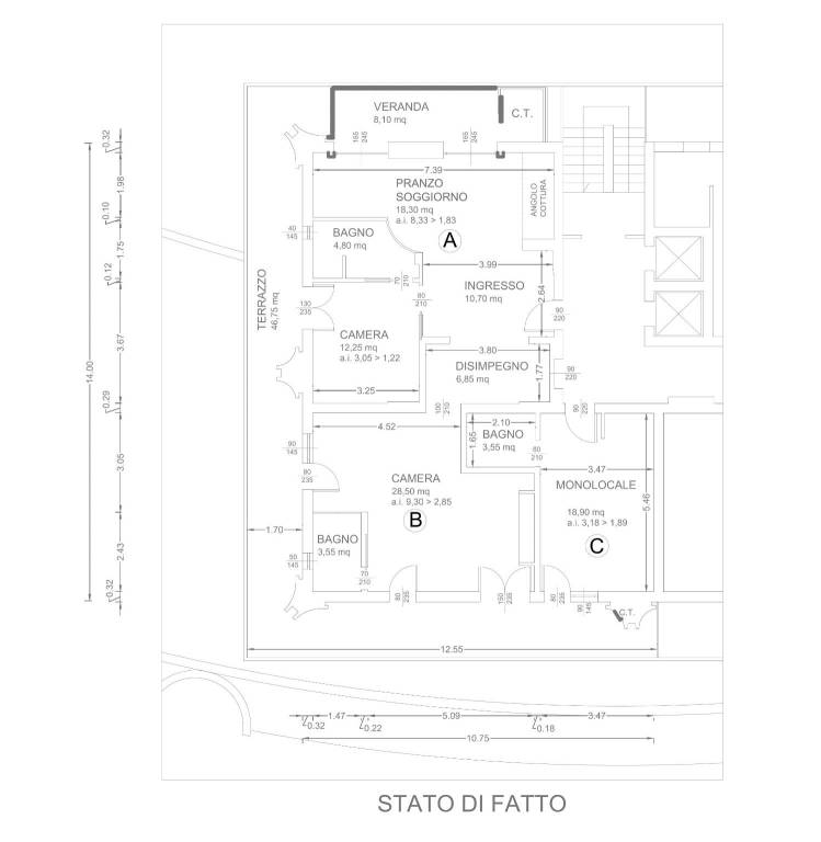 piantina attico Lignano pineta Marini 1