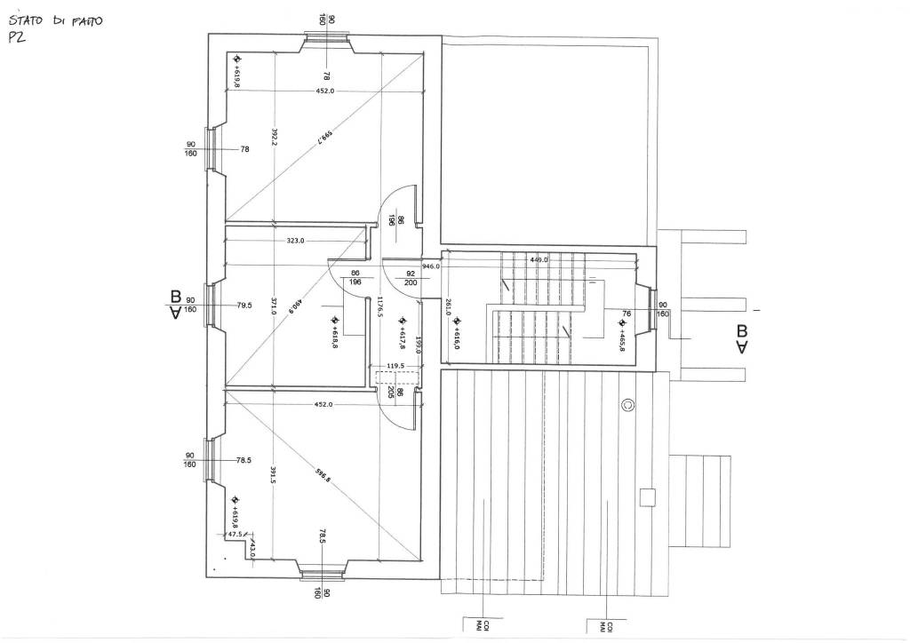 STATO DI FATTO PIANO SECONDO