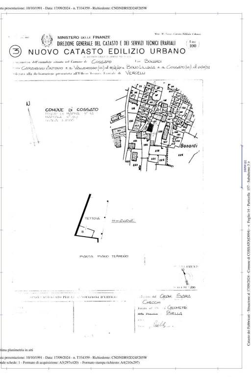 COMUNE COSSATO FGL 14 PART 157 SUB 3 1