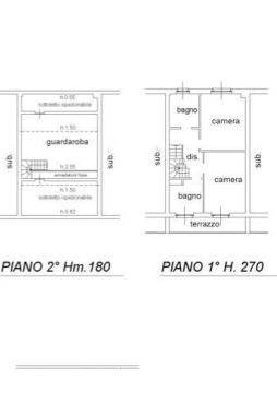 planimetria piano primo e secondo