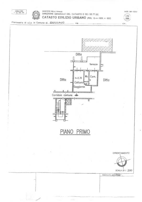 PIANTINA APPARTAMENTO