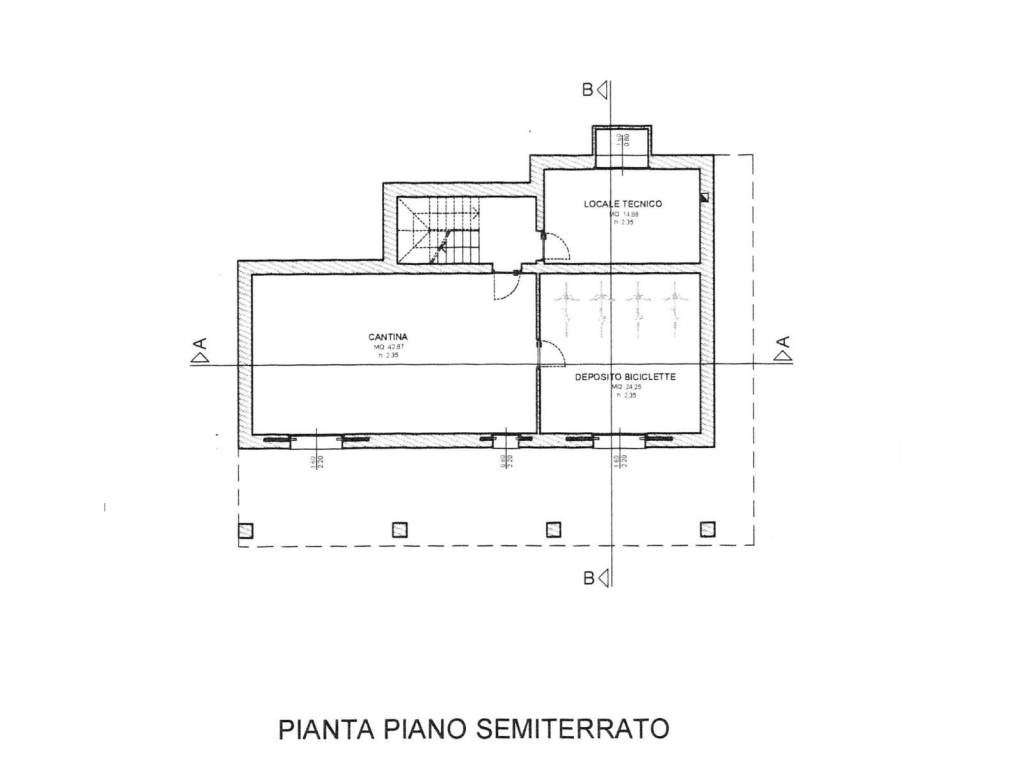 Plan CA.1747 piano seminterrato