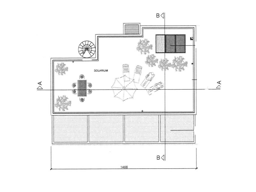 Plan CA.1747 terrazzo sul tetto