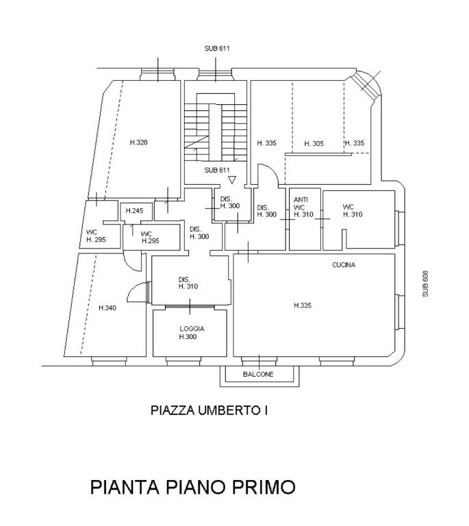 PLANIMETRIA CATASTALE piano 1