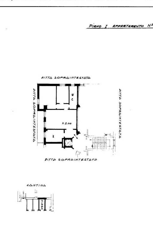 planimetria rasterizzata appartamento e cantina 1