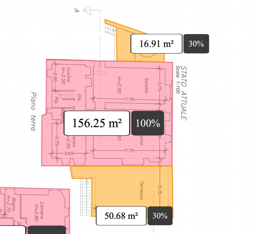 planimetria piano terra mq