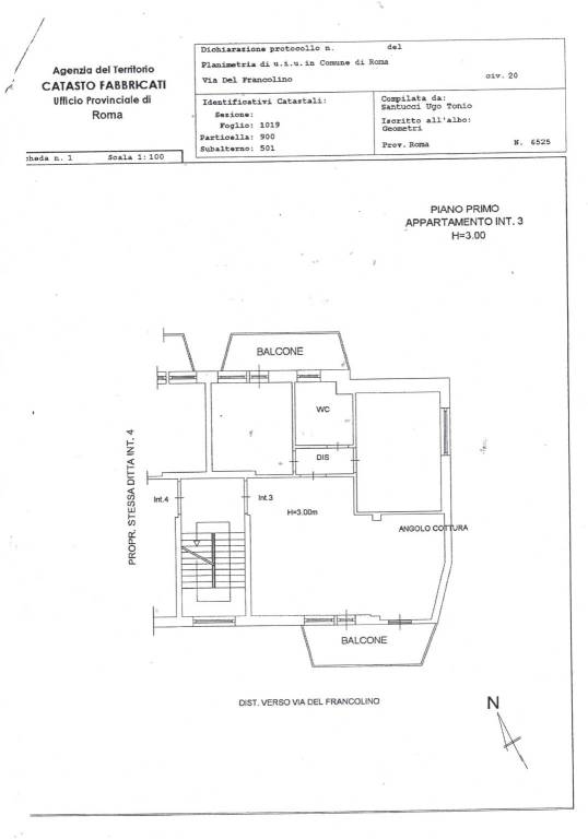 Planimetria via del Francolino 24 1