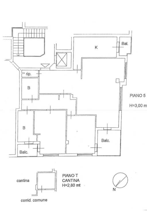 Planimetria Appartamento e cantina