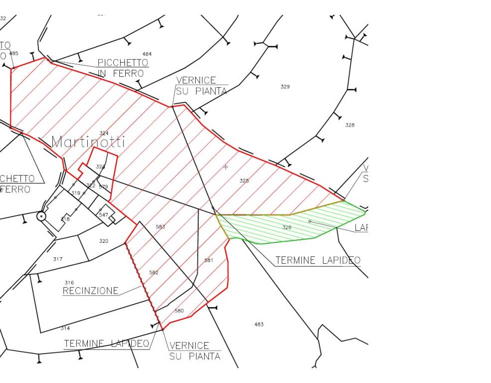 Immobiliare Bosco - planimetria terreno