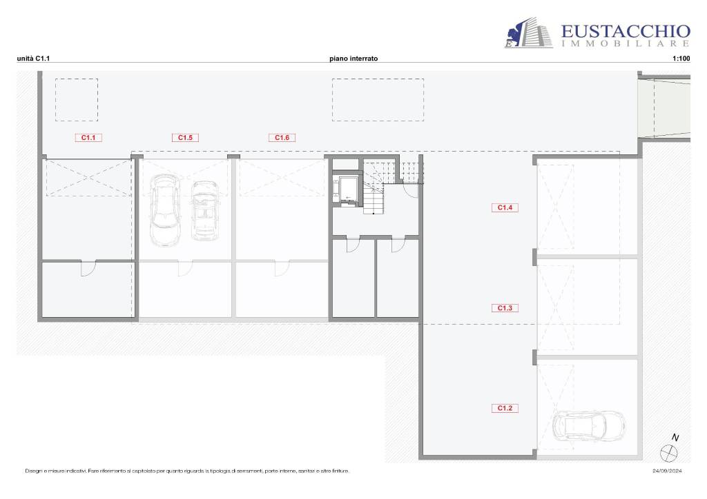 C1.1 pianta piano interrato