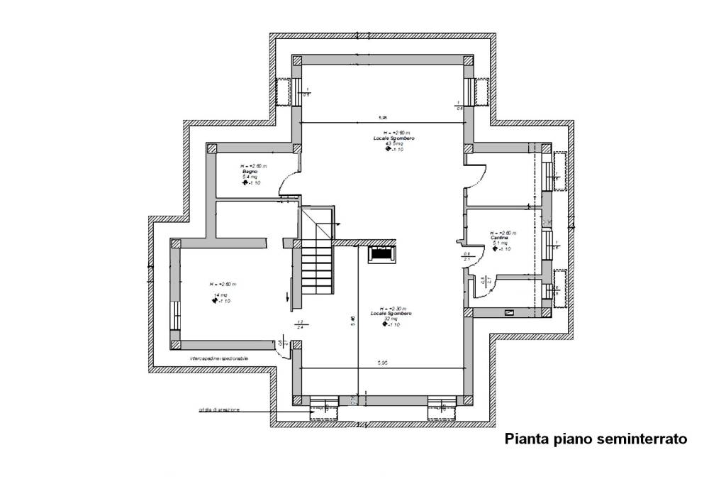 pianta piano seminterrato