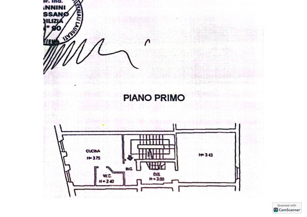 planimetria piano primo