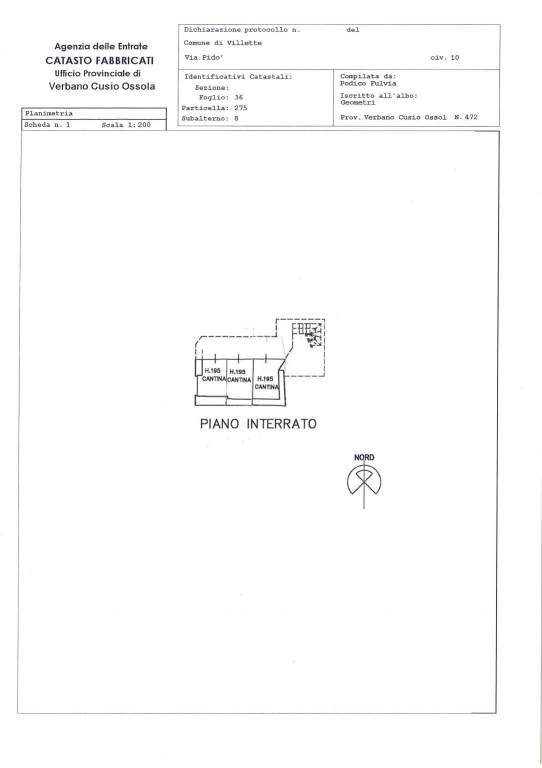 Scheda catastaleinterrato 1