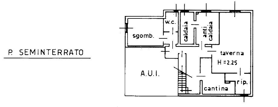Planimetria piano seminterrato