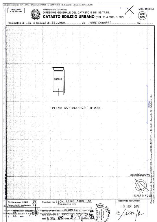 Planimetria box auto 1