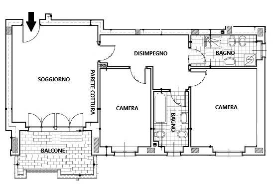 Piantina 3 Locali