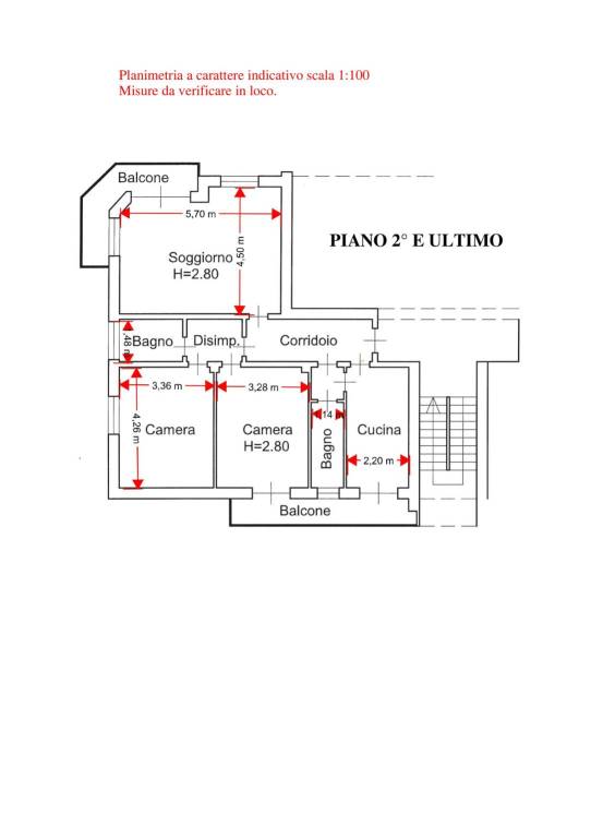 Planimetria Scala 1-100