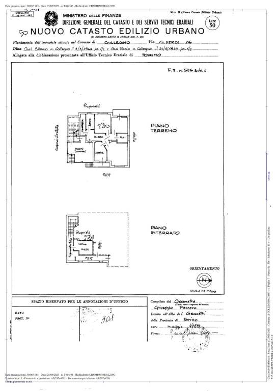 planimetria Collegno f7 n526 sub1 1