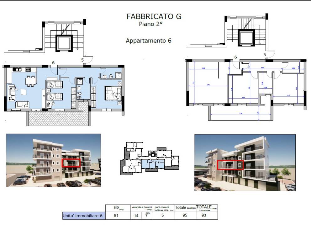 Appartamento n.6  piano secondo