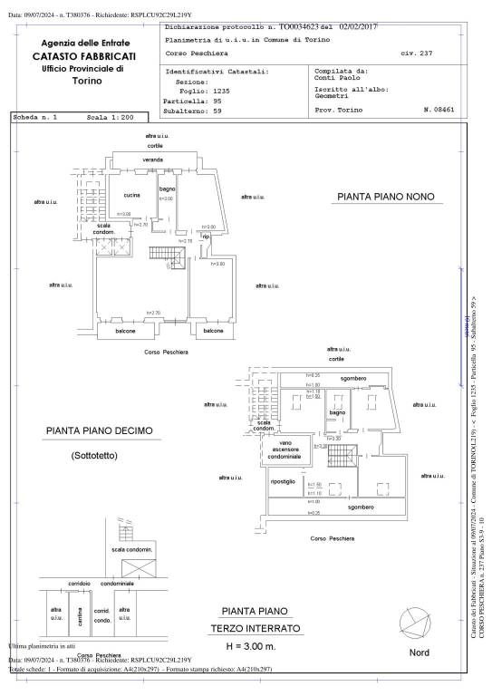 PLANIMETRIA NUOVA APPART. C.SO PESCHIERA 237 1