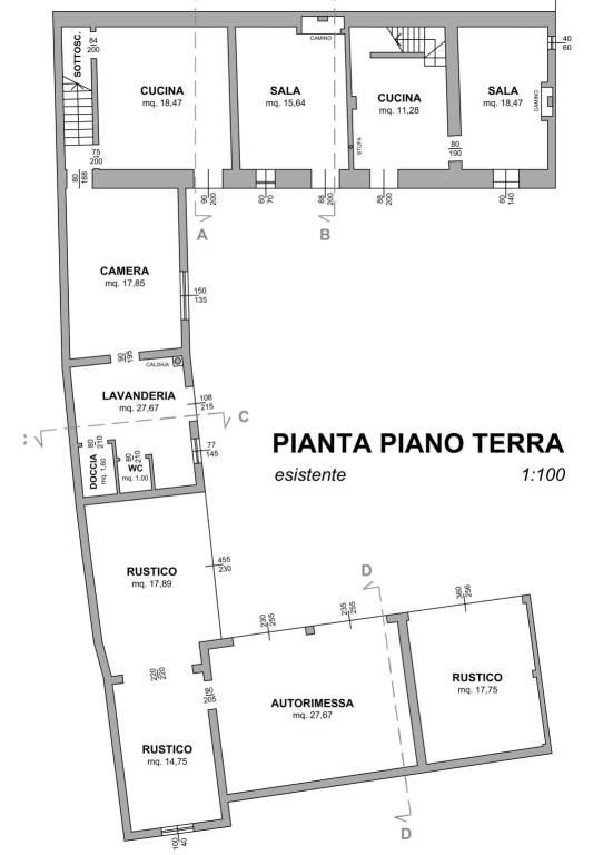 PIANTA PIANO TERRA ESISTENTE 1