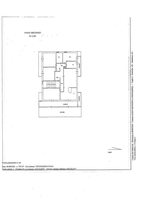 Planimetria  Via Adalgisa 2