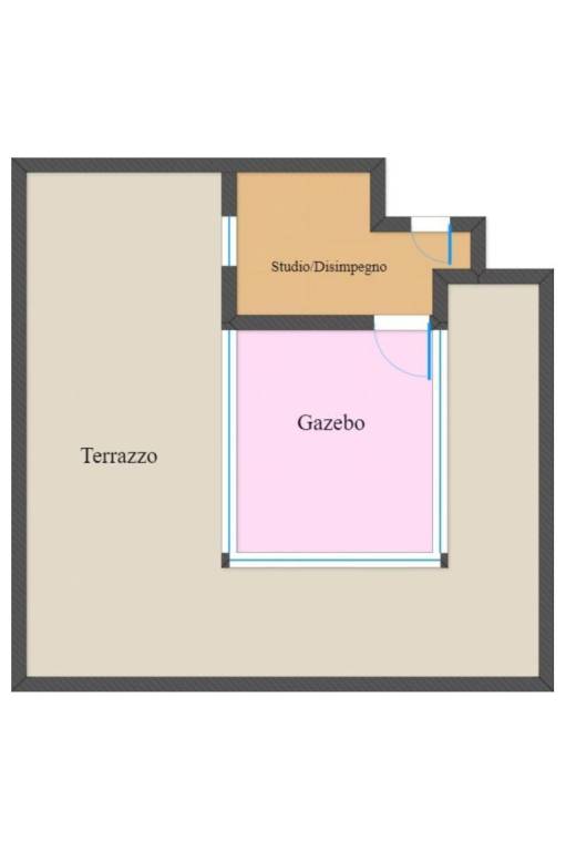 Planimetria del terrazzo con foto