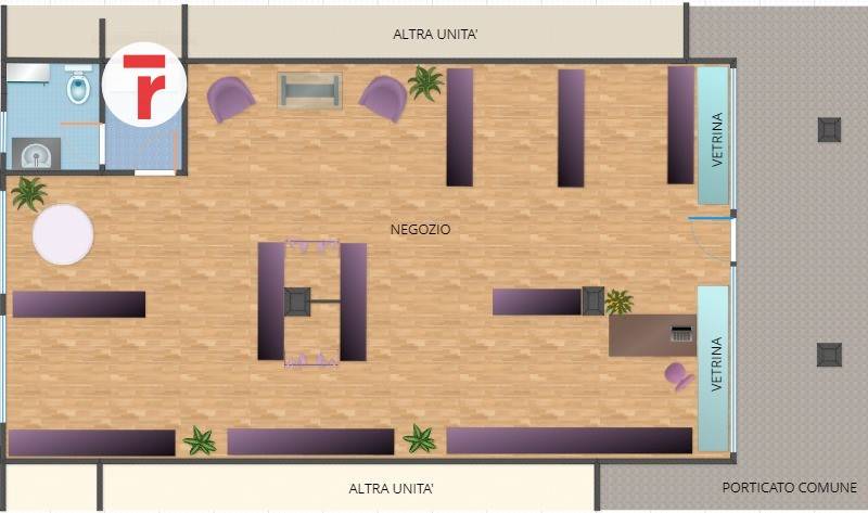 planimetria arredata negozio wmk 0