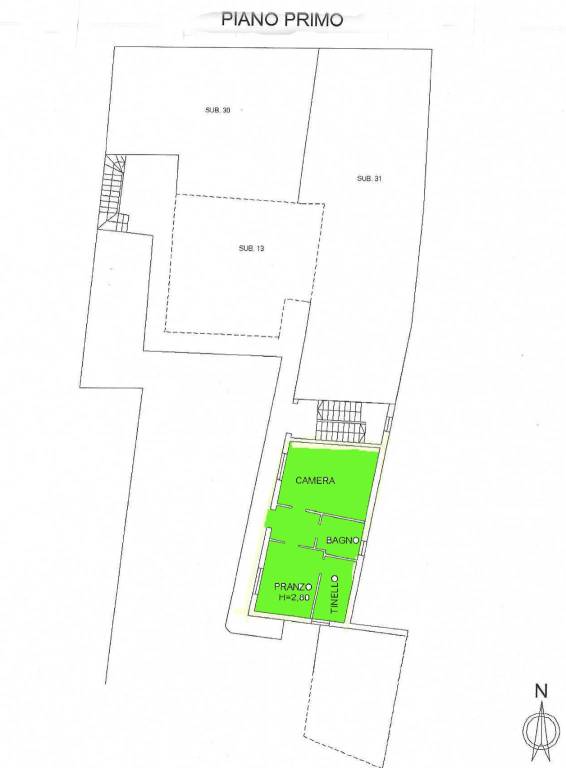 PLN PIANO 1° 60 mq