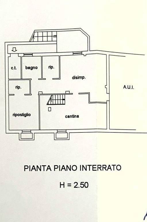 Planimetria piano interrato