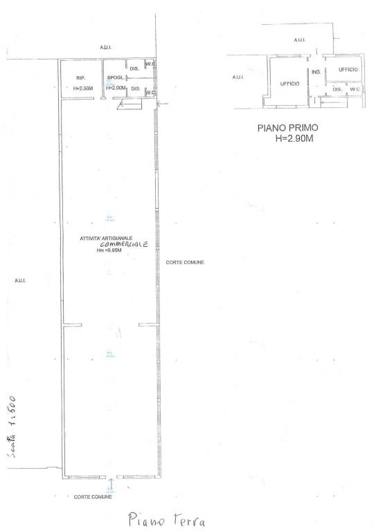 Capannone Via Dalmazia planimetria 1