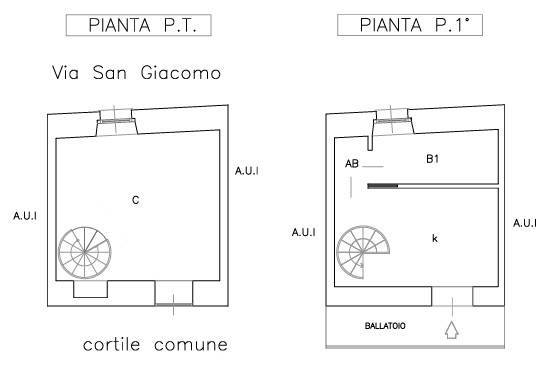 Pianta piano terra - piano primo A132