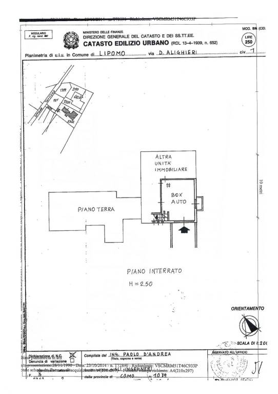 scheda catastale villa Lipomo (2)