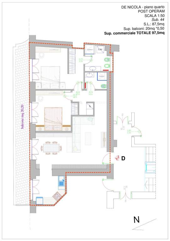 Planimetria Formato A3 - Scala 1_50 Sub 44 1