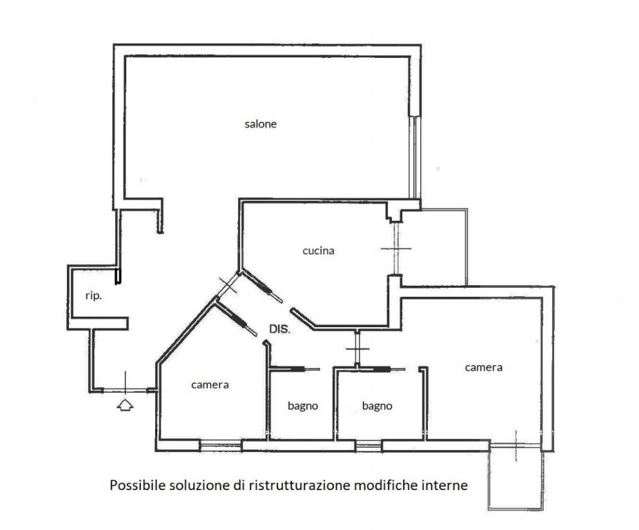 planimetria soluzione ristrutturazione